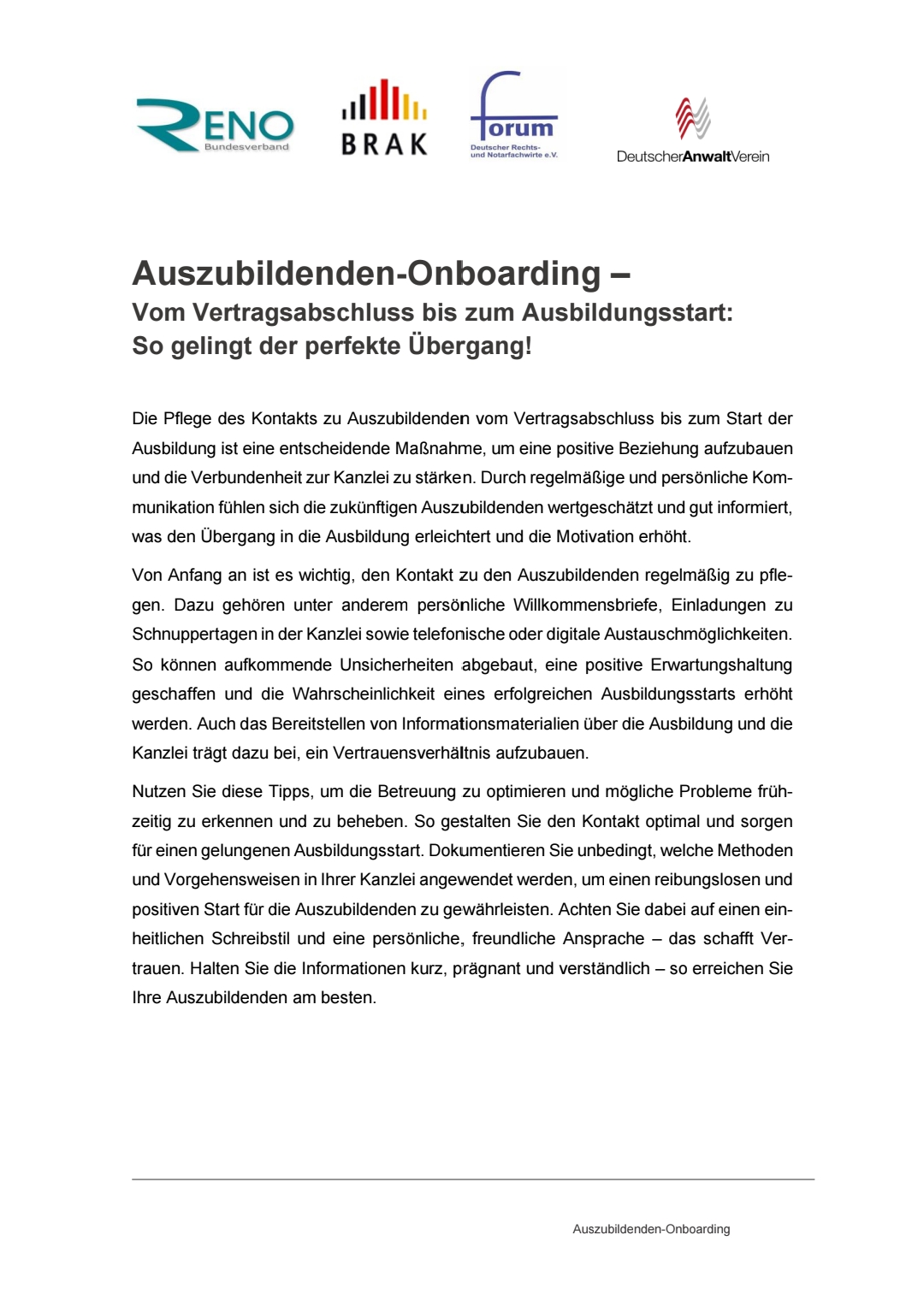 Azubi-Onboarding: Erfolgreich von Anfang an!